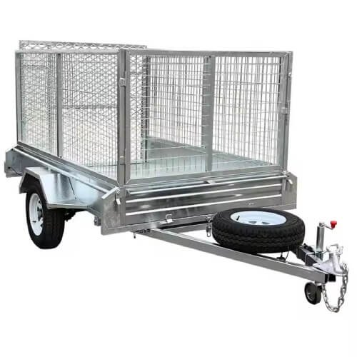 Galvanized Fully Welded Single Axle Cage Trailer
