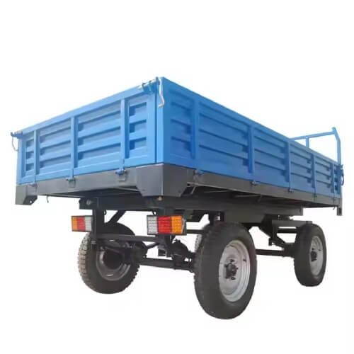 Agricultural 4 Wheels 3 Sides Farm Dump Tipping Trailer - Image 2