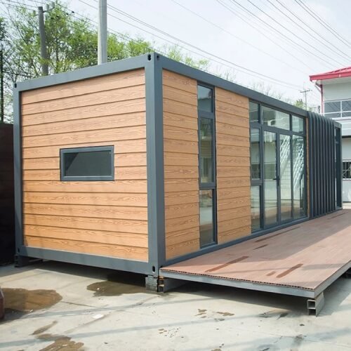 40ft Modified Sandwich Panel Shipping Container House Steel Folding Container For Outdoor Villa Application