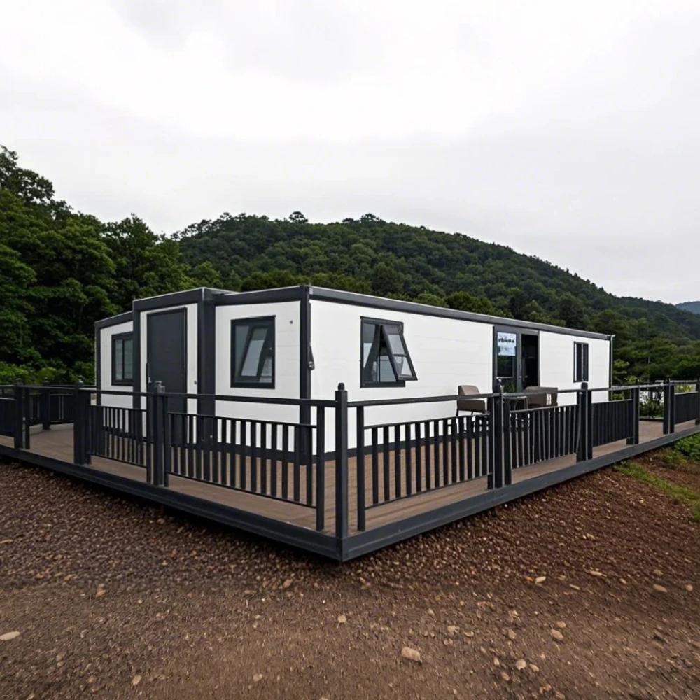 40ft Modified Sandwich Panel Shipping Container House Steel Folding Container For Outdoor Villa Application - Image 4